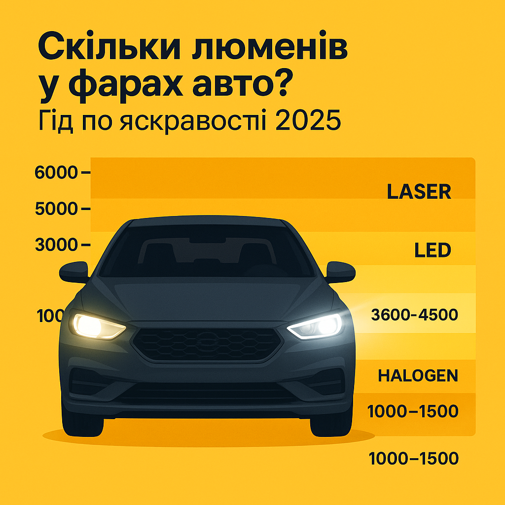 Skilky liumeniv u farakh avto Hid po yaskravosti